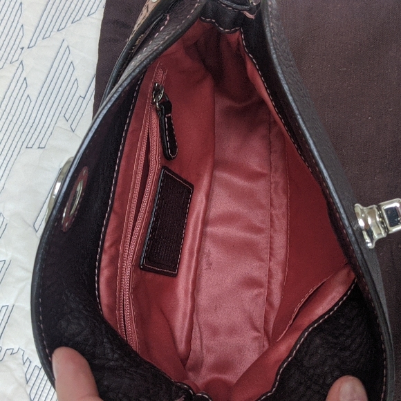 Coach Chelsea Pebbled Leather Turnlock Mini Small shoulder purse - Picture 8 of 11